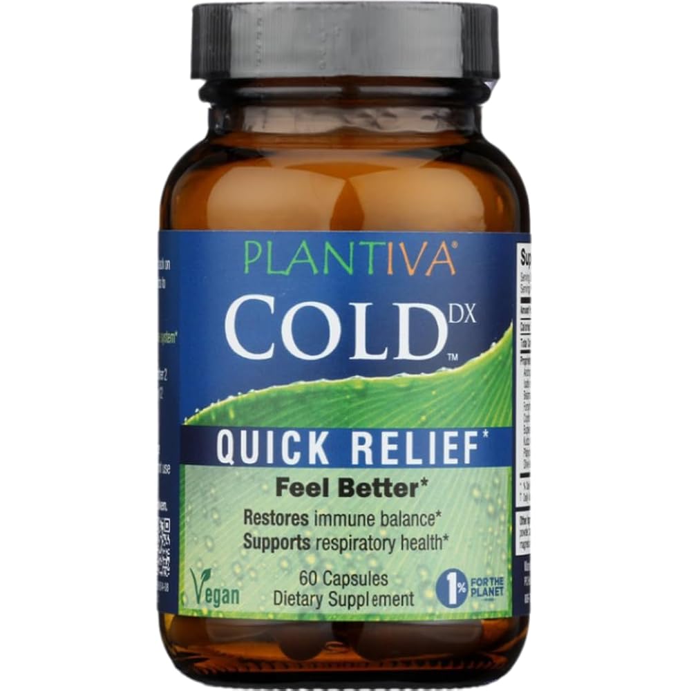 Plantiva ColdDx Natural Herbal Defense Supplement - 60 Capsules