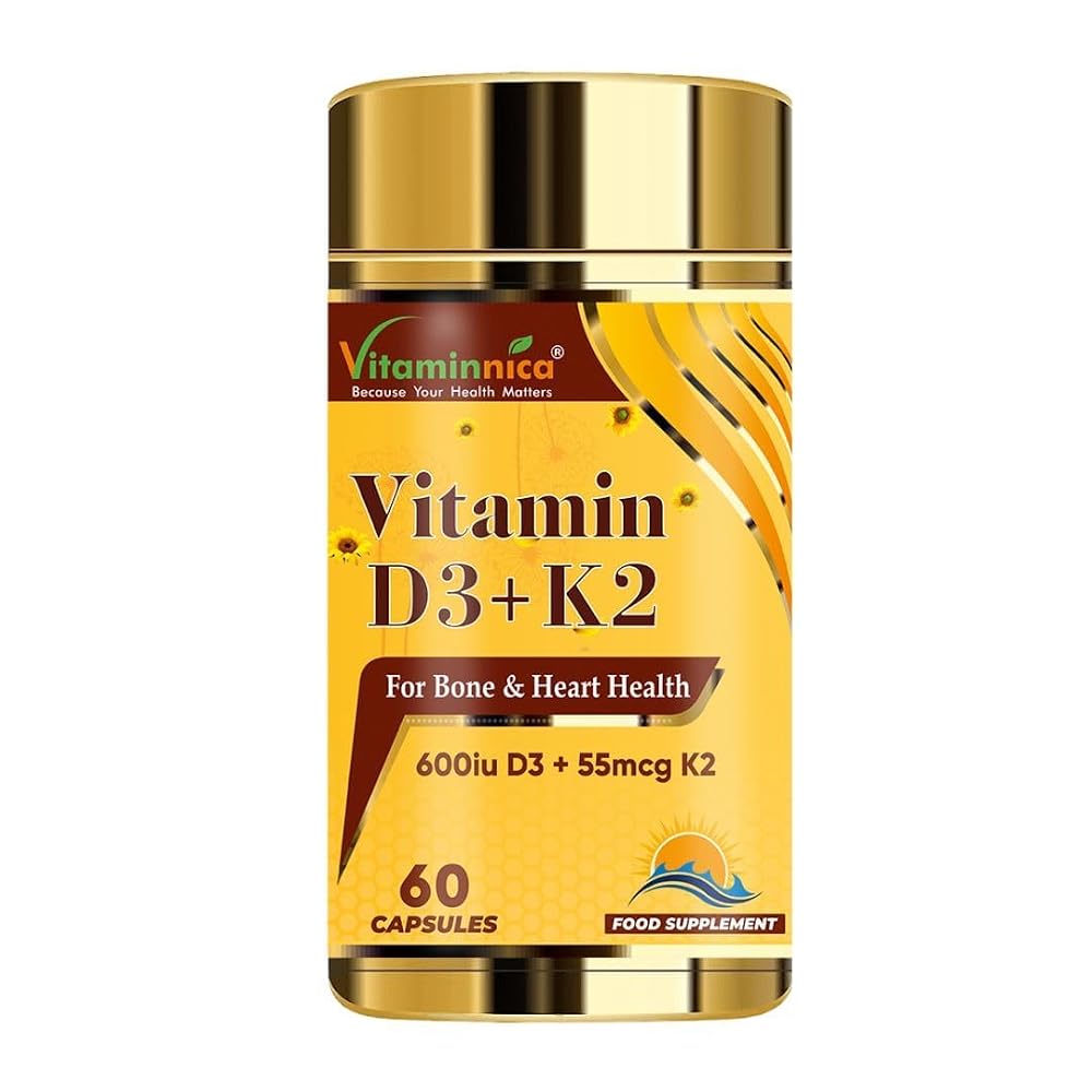 Vitaminnica Vitamin D3 + K2 Bone & Heart Health - 60 Capsules