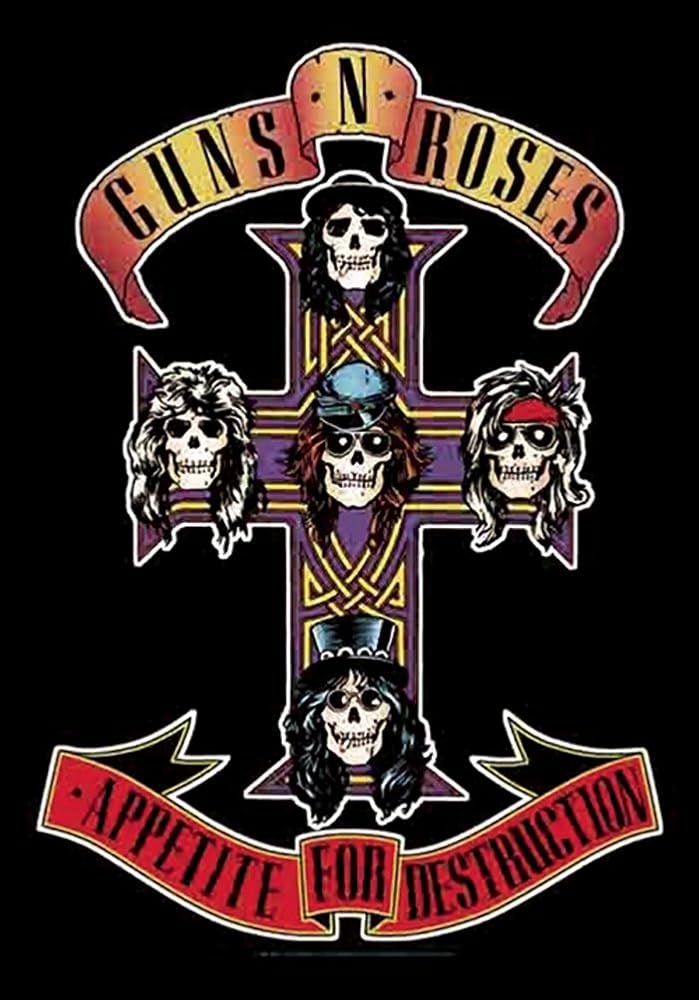 LPG International Guns N Roses Cross Fabric Poster - 30 x 40 Inch