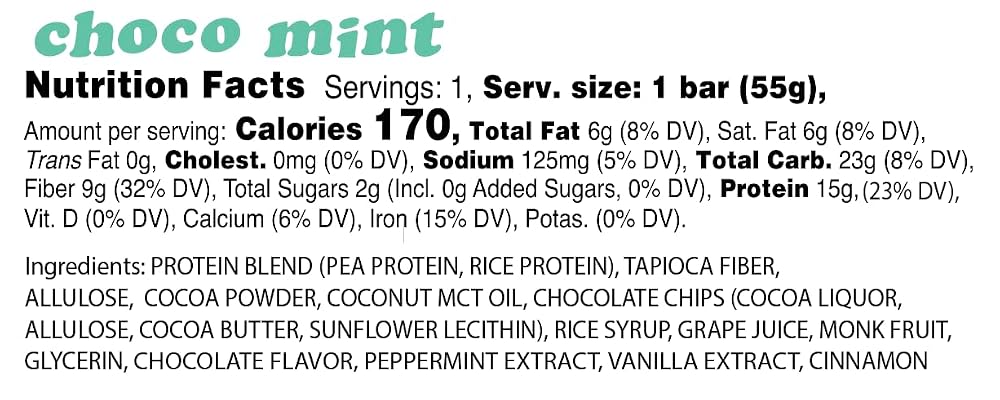 Alio Protein Bars Choco Mint - 12 Bars - image 5