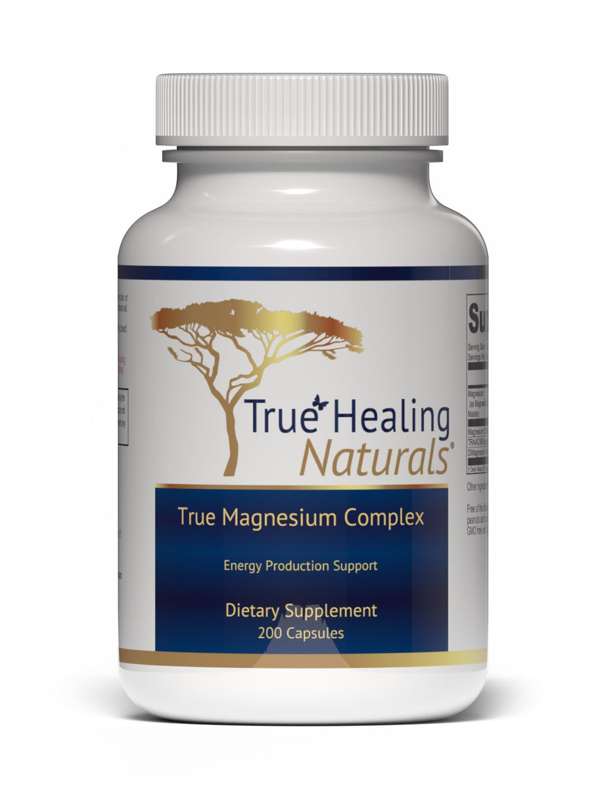 True Healing Naturals Magnesium Complex Energy Support - 200 Vegetarian Capsules