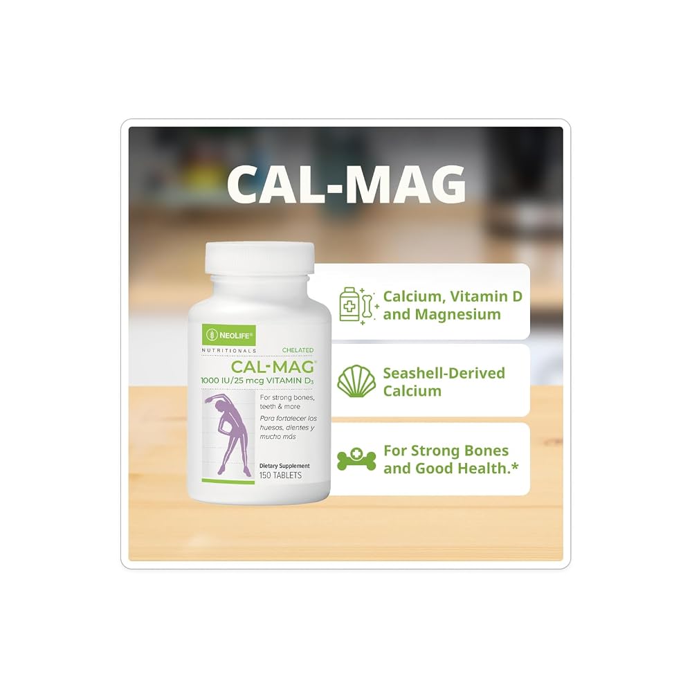 NeoLife Chelated Cal-Mag with Vitamin D3 - 150 Tablets - image 2