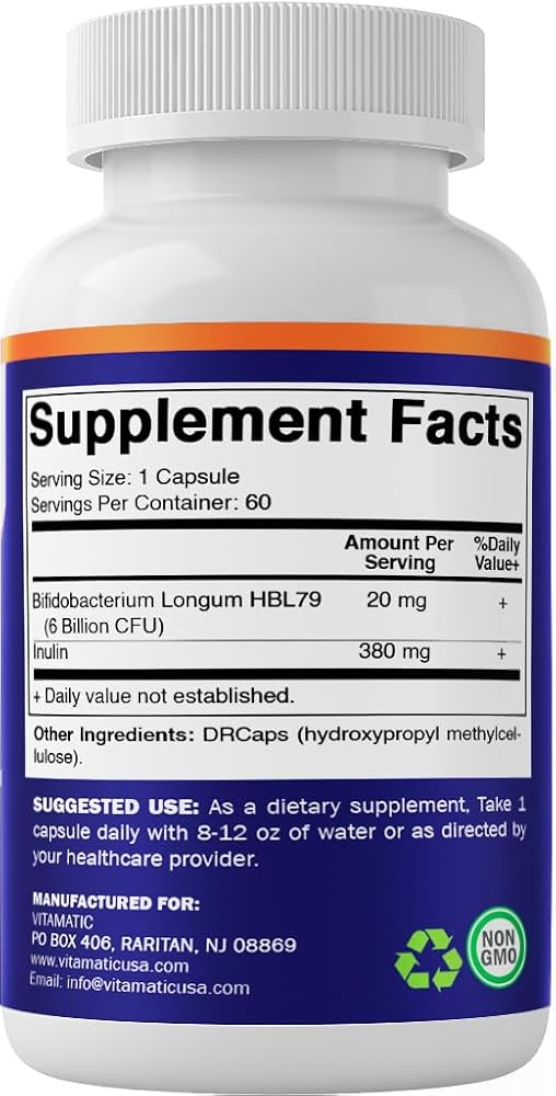 Vitamatic Bifidobacterium Longum 6 Billion CFU Probiotic - 60 Capsules - image 8