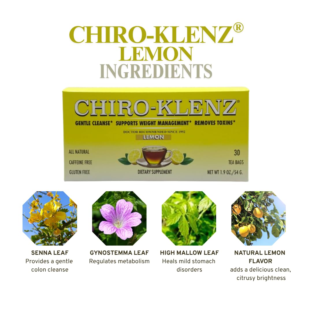 Chiro-Klenz Detox Tea for Colon Cleanse Natural Herbal Tea