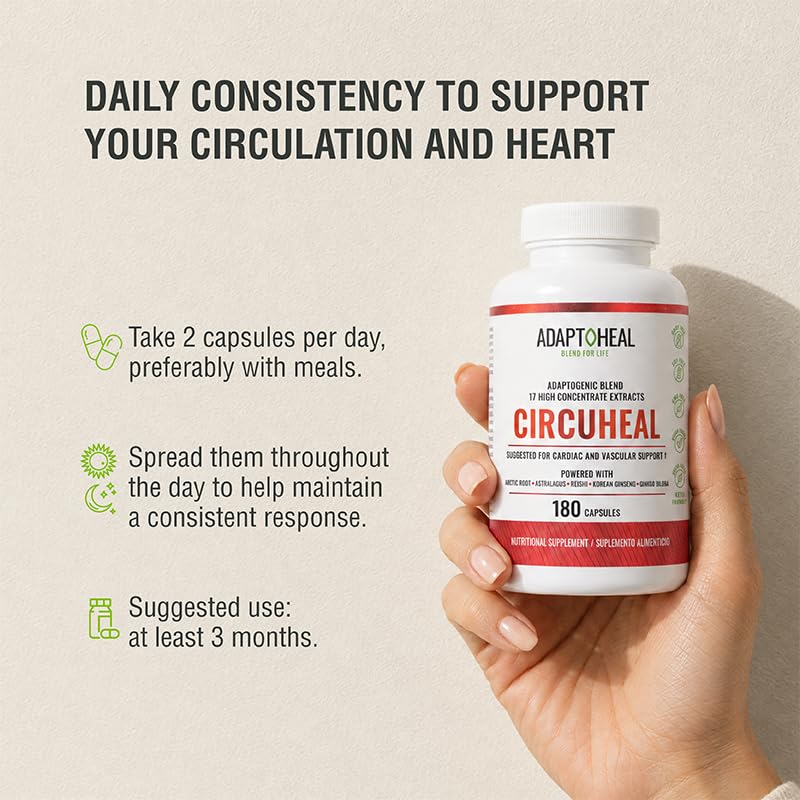 ADAPTOHEAL Circuheal Circulatory Support Ginkgo Astragalus - 180 Capsules - image 5