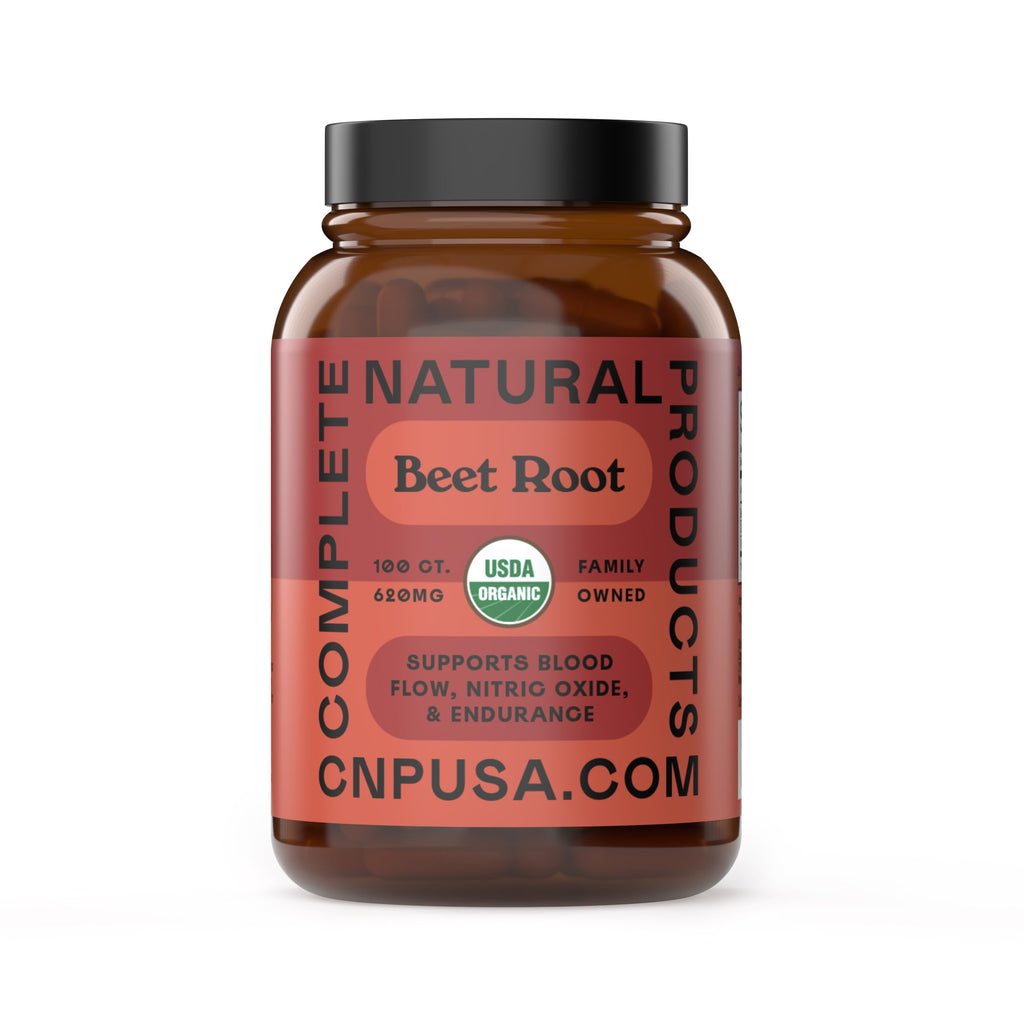 Complete Natural Products Organic Beet Root 620mg Capsules - 100 Count