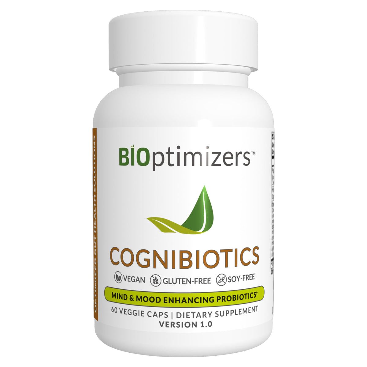 BIOptimizers Cognibiotics Brain Supplement for Mood & Focus - 60 Capsules