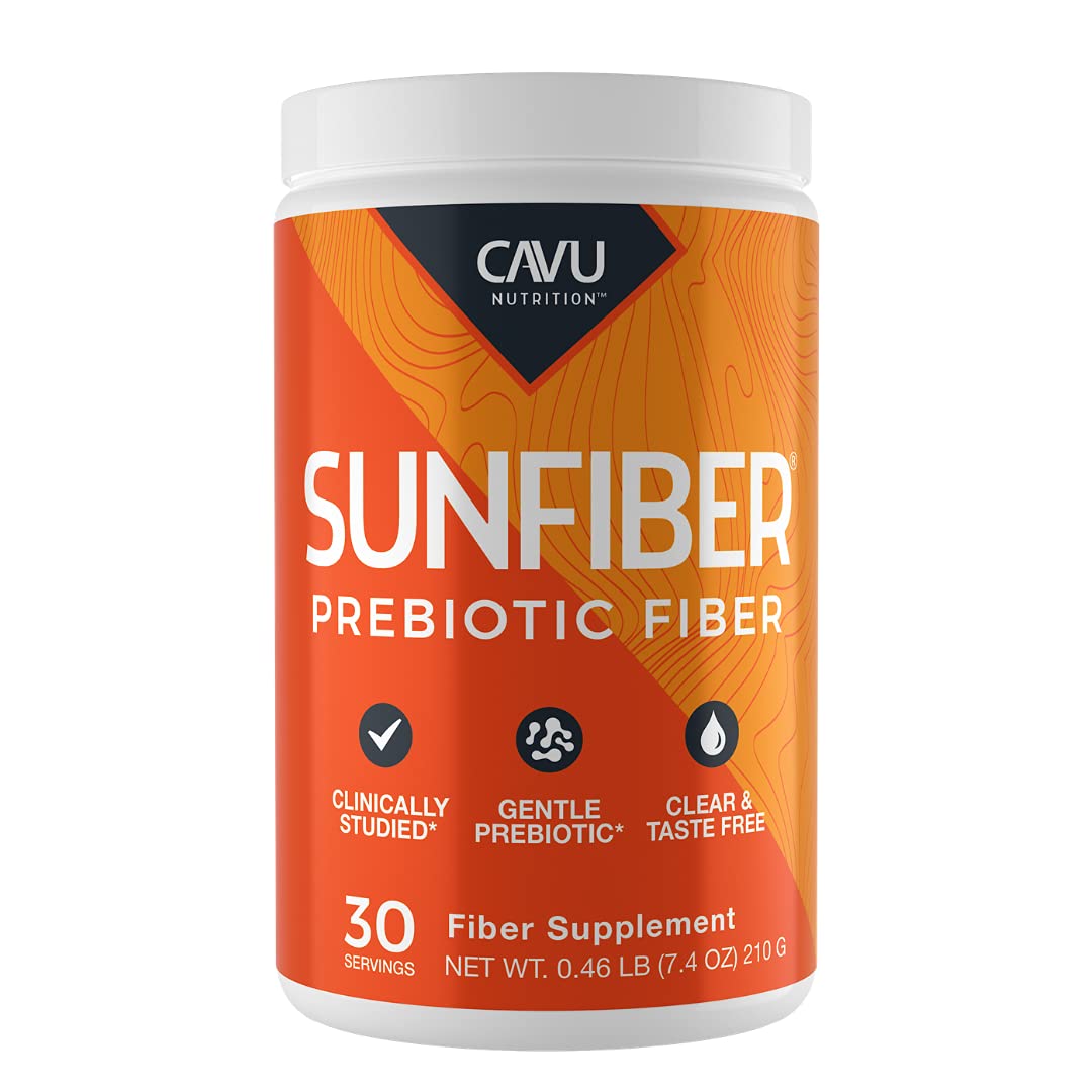 CAVU Sunfiber Soluble Prebiotic Fiber, Tasteless, Low-FODMAP