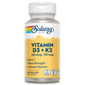 SOLARAY Vitamin D3 K2 5000 IU Bone Support - 120 Vegetarian Capsules