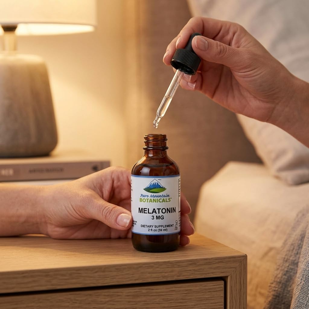 Pure Mountain Botanicals Liquid Melatonin 3mg Drops, Sugar Free - 2 oz - image 8