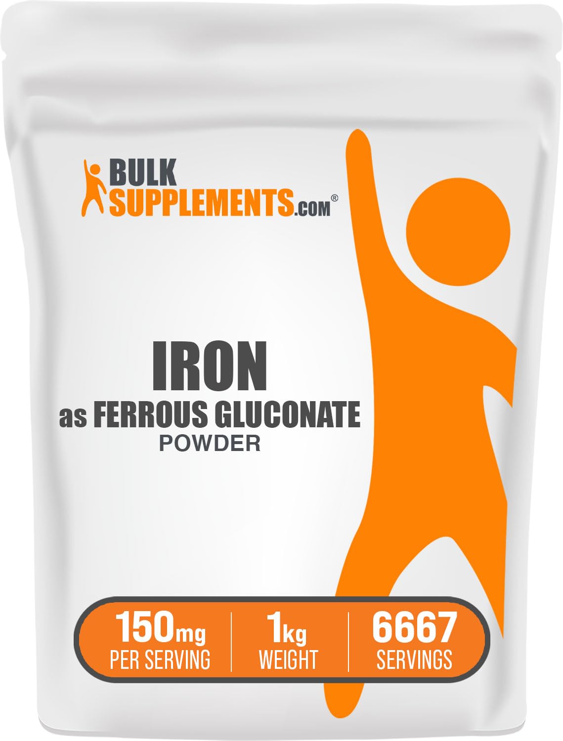 BulkSupplements.com Ferrous Gluconate Powder