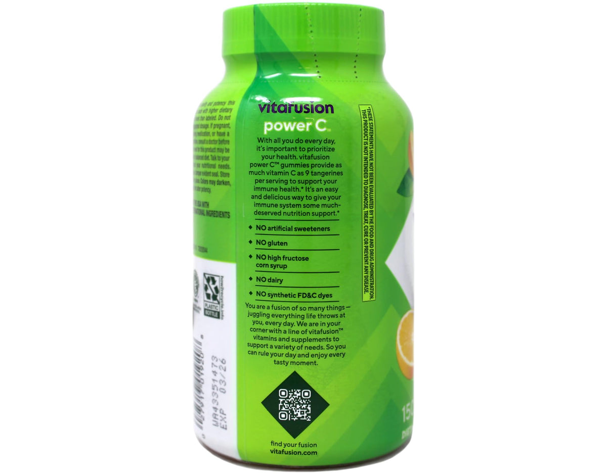 Vitafusion Power C Gummy Vitamins for Adults Orange - 150 ct - image 2