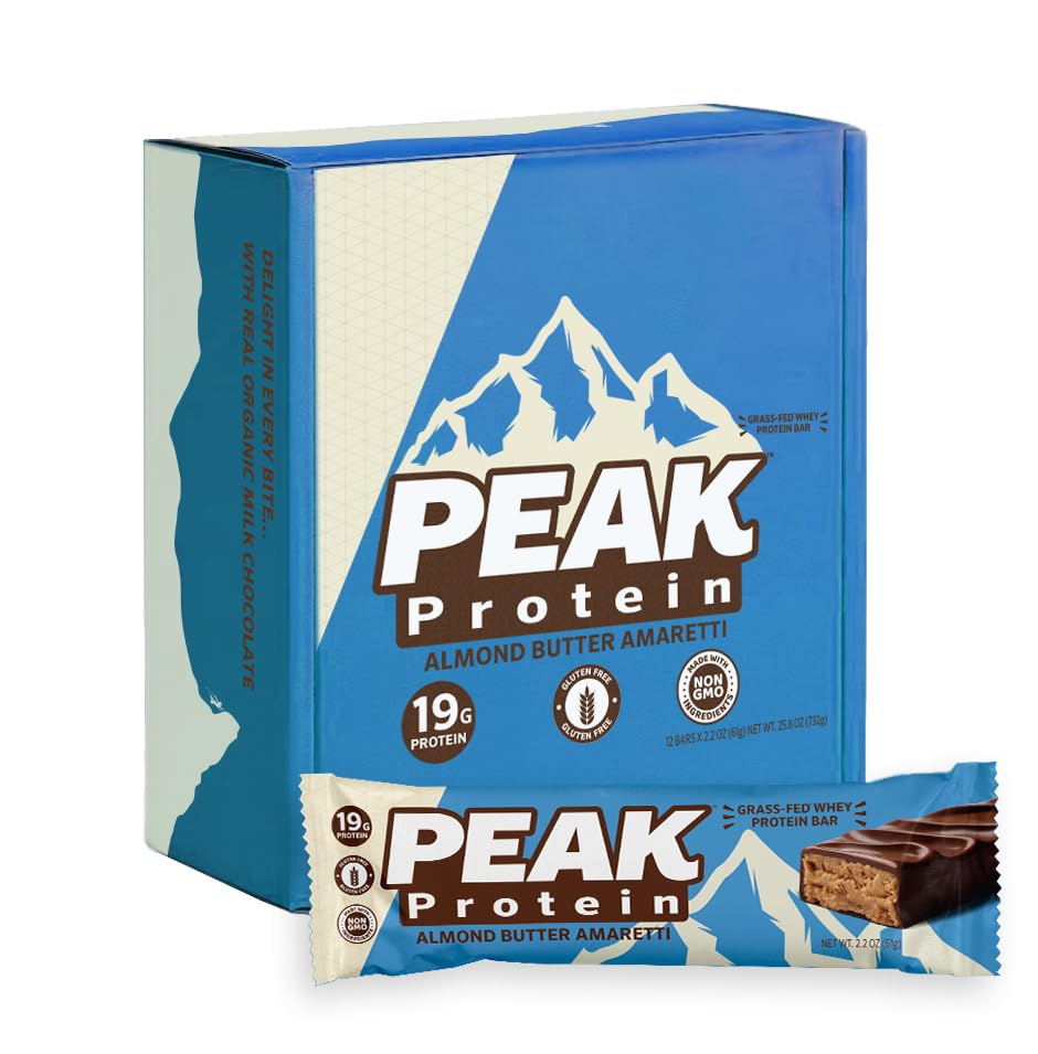 PEAK PROTEIN BARS - Natural - Grass-Fed Whey - 20G Protein - Non-GMO