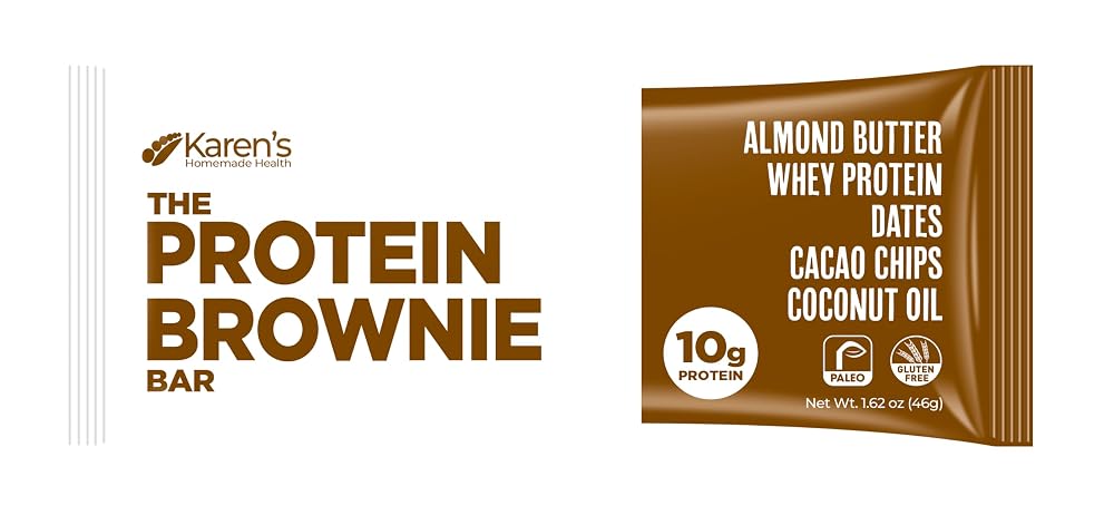 Karen's Homemade Health Protein Brownie Bar Dark Chocolate - 12 Bars - image 3