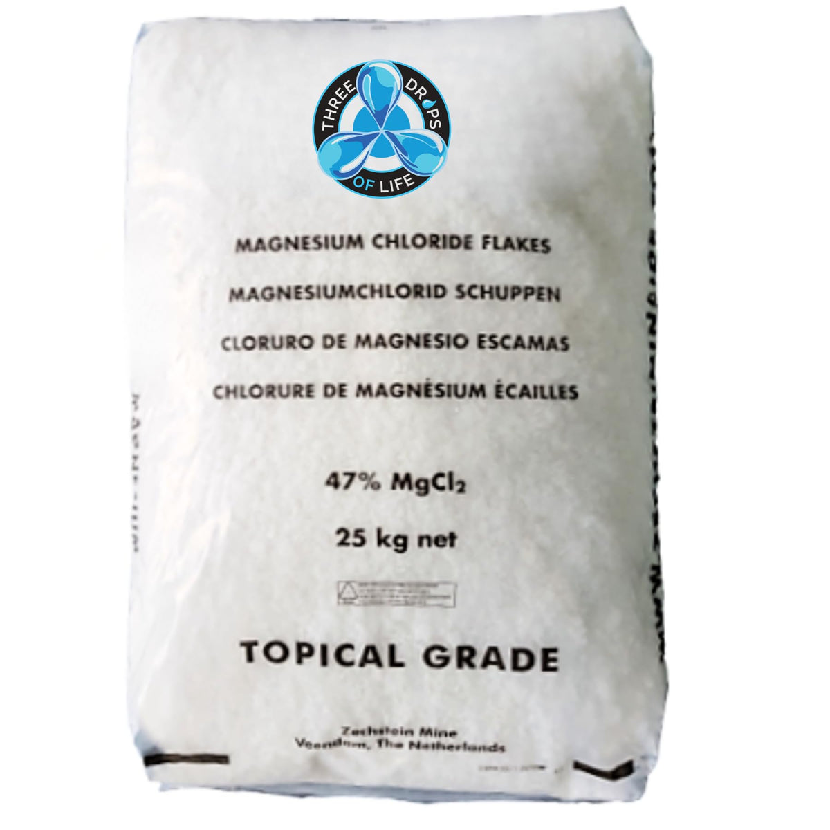 Three Drops of Life Magnesium Bath Flakes Zechstein - 25kg