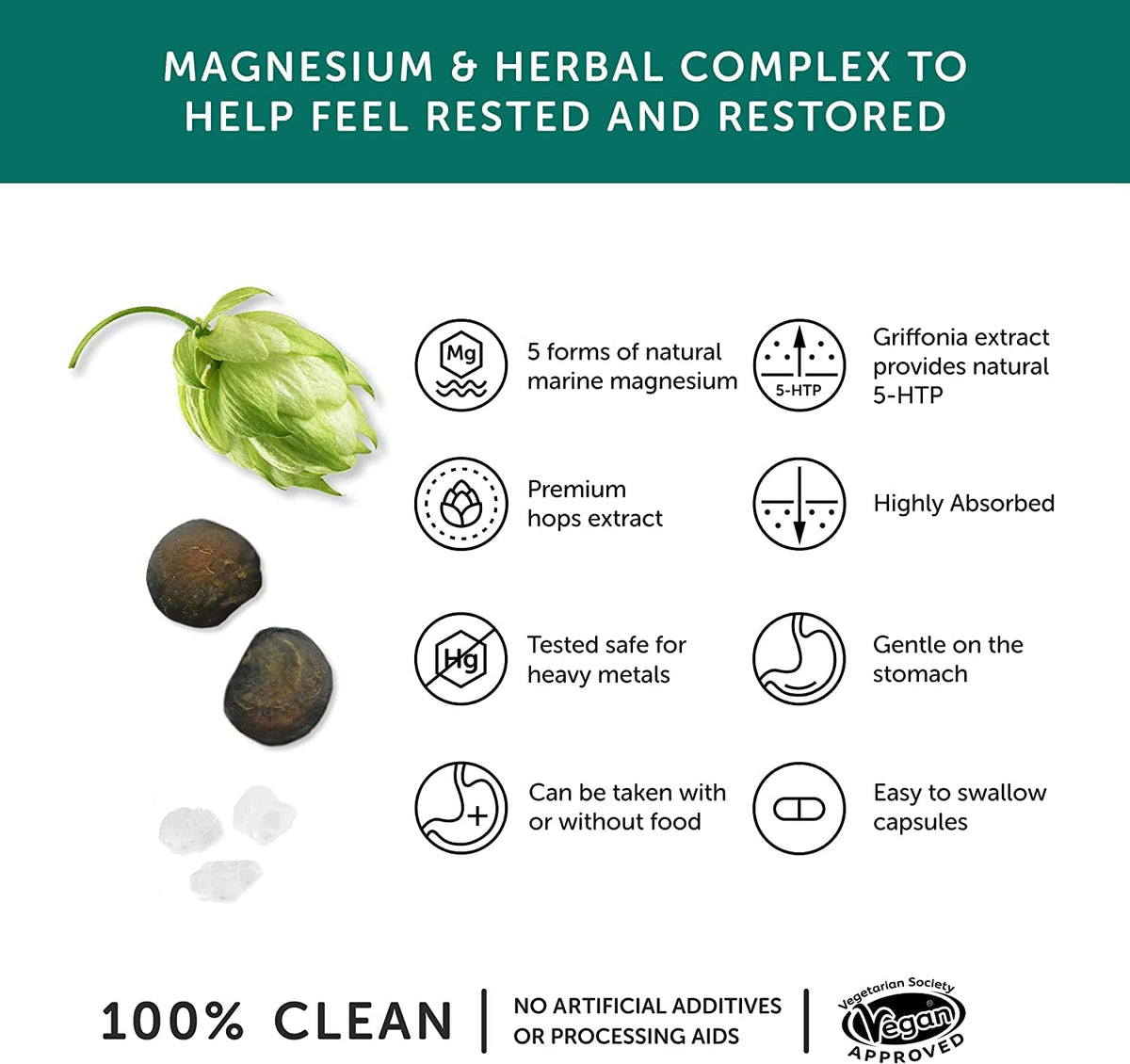 Together Oceanpure Night Time Magnesium Complex - 60 Capsules - image 3