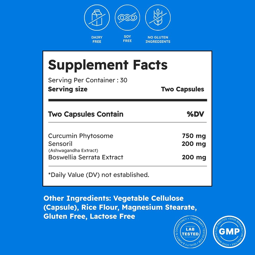 Green Life Org Curcumin Phytosome 750mg with Ashwagandha & Boswellia - image 2