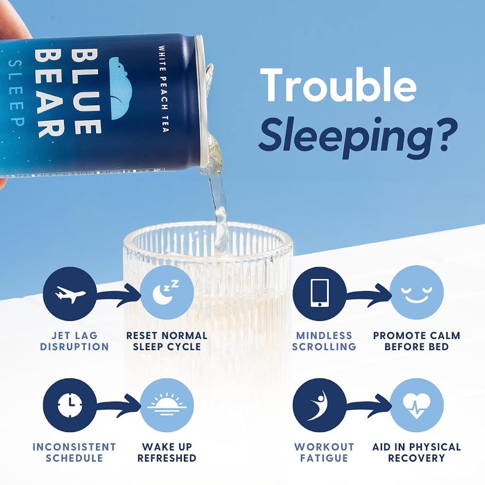 Blue Bear Sleep Adaptogen Drink with Melatonin - 4 Pack - image 5