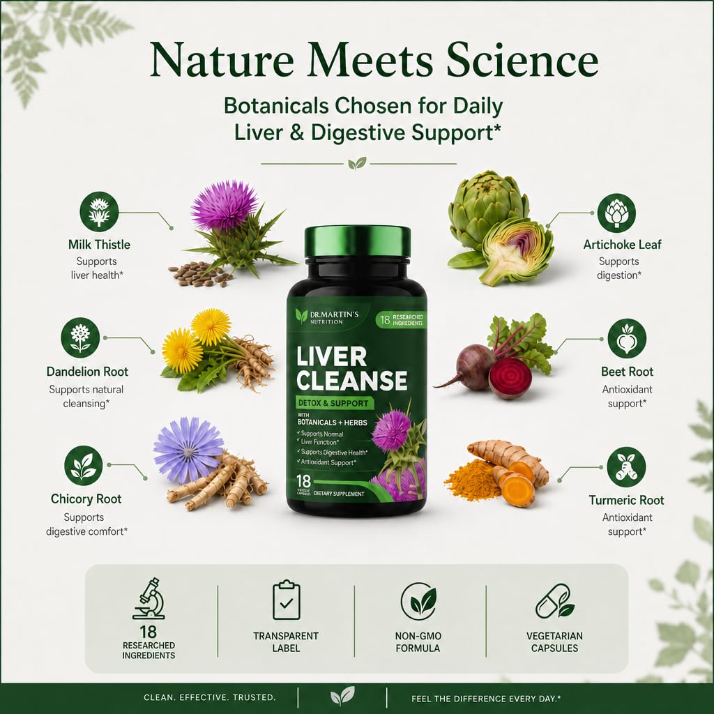 DR. MARTIN'S NUTRITION Liver Cleanse Detox & Repair Formula Supplement - image 4