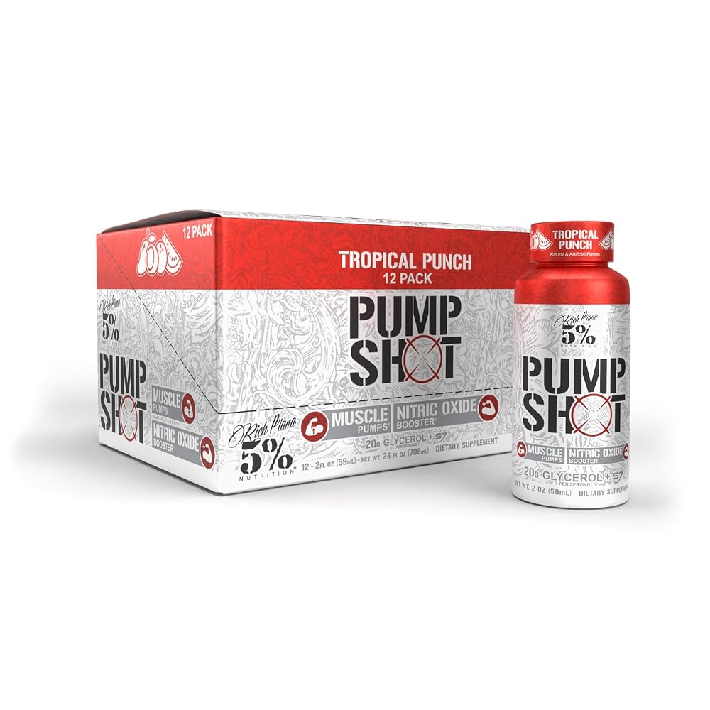 5% Nutrition Pump Shot Liquid Glycerol + S7 Supplement - 12 Pack