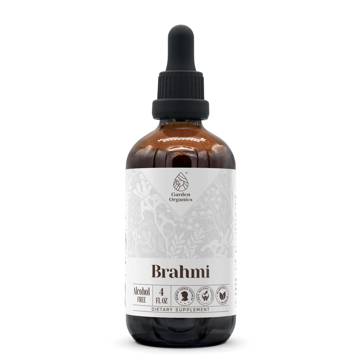 Garden Organics Brahmi Alcohol-Free Natural Tincture Extract - 4 fl oz