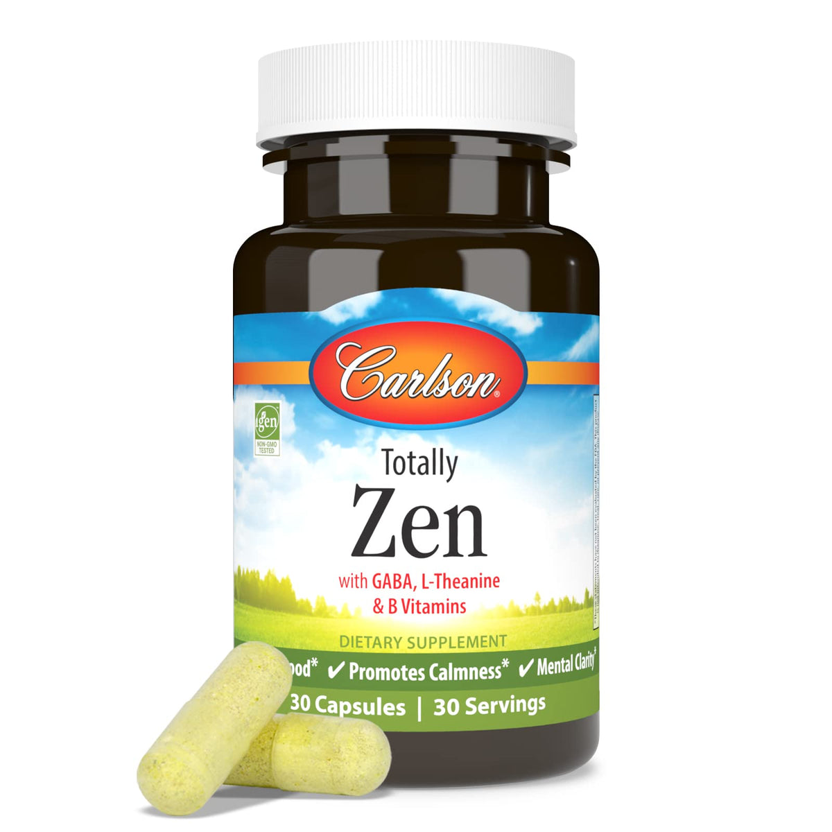 Carlson Totally Zen GABA & L-Theanine Stress Relief - 30 Capsules - image 5