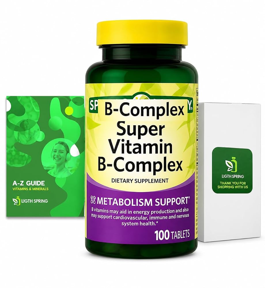 LightSpring Super Vitamin B-Complex 100 Tablets - 100 Count