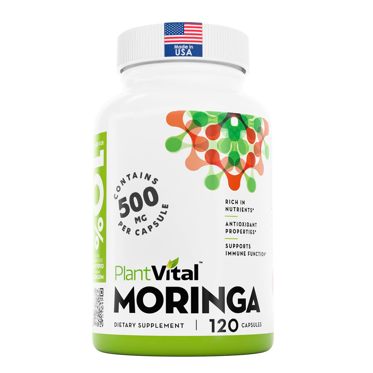 Plantvital Organic Moringa Capsules for Breastfeeding - 120 Capsules