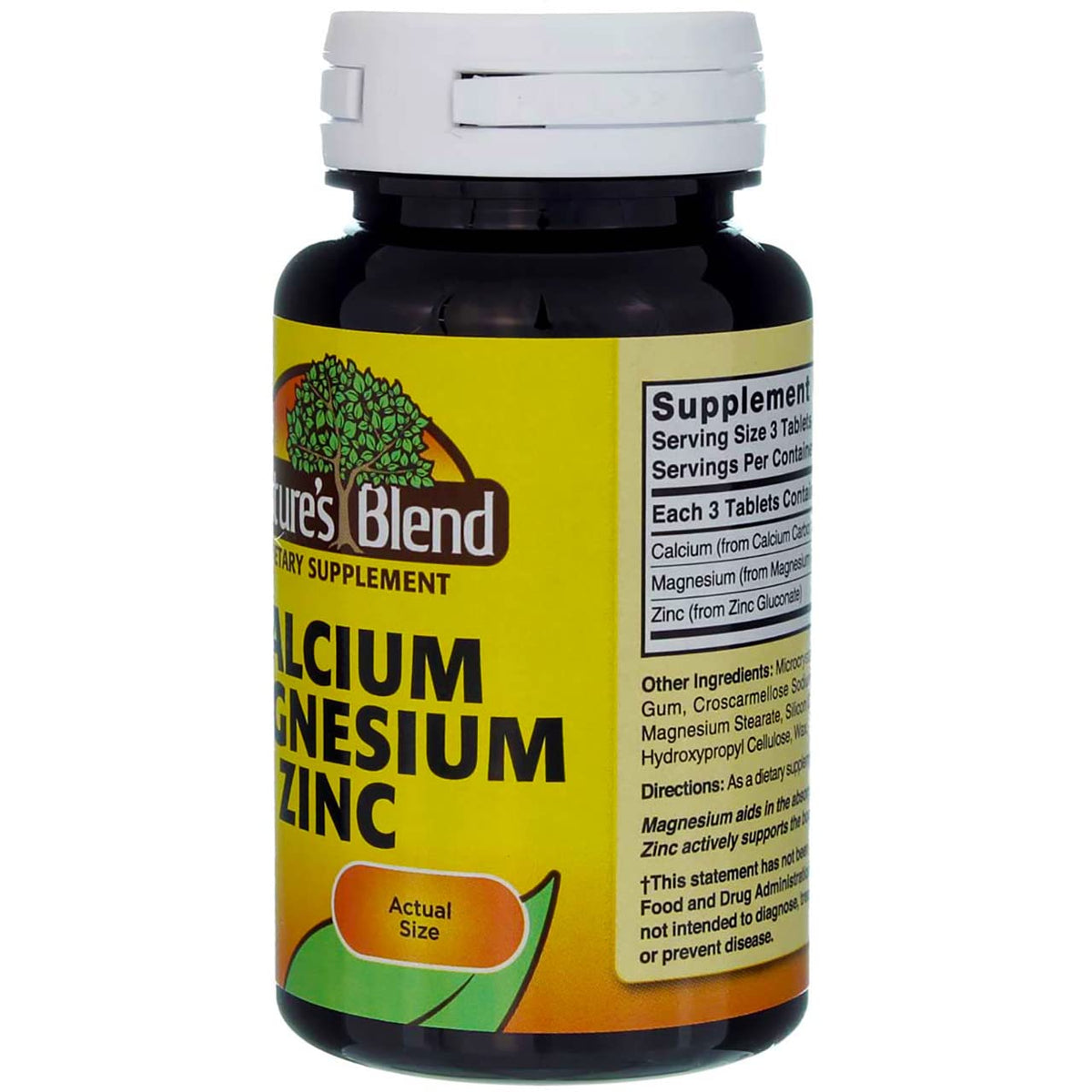 Nature's Blend Calcium Magnesium Zinc - 200 Tablets - image 5
