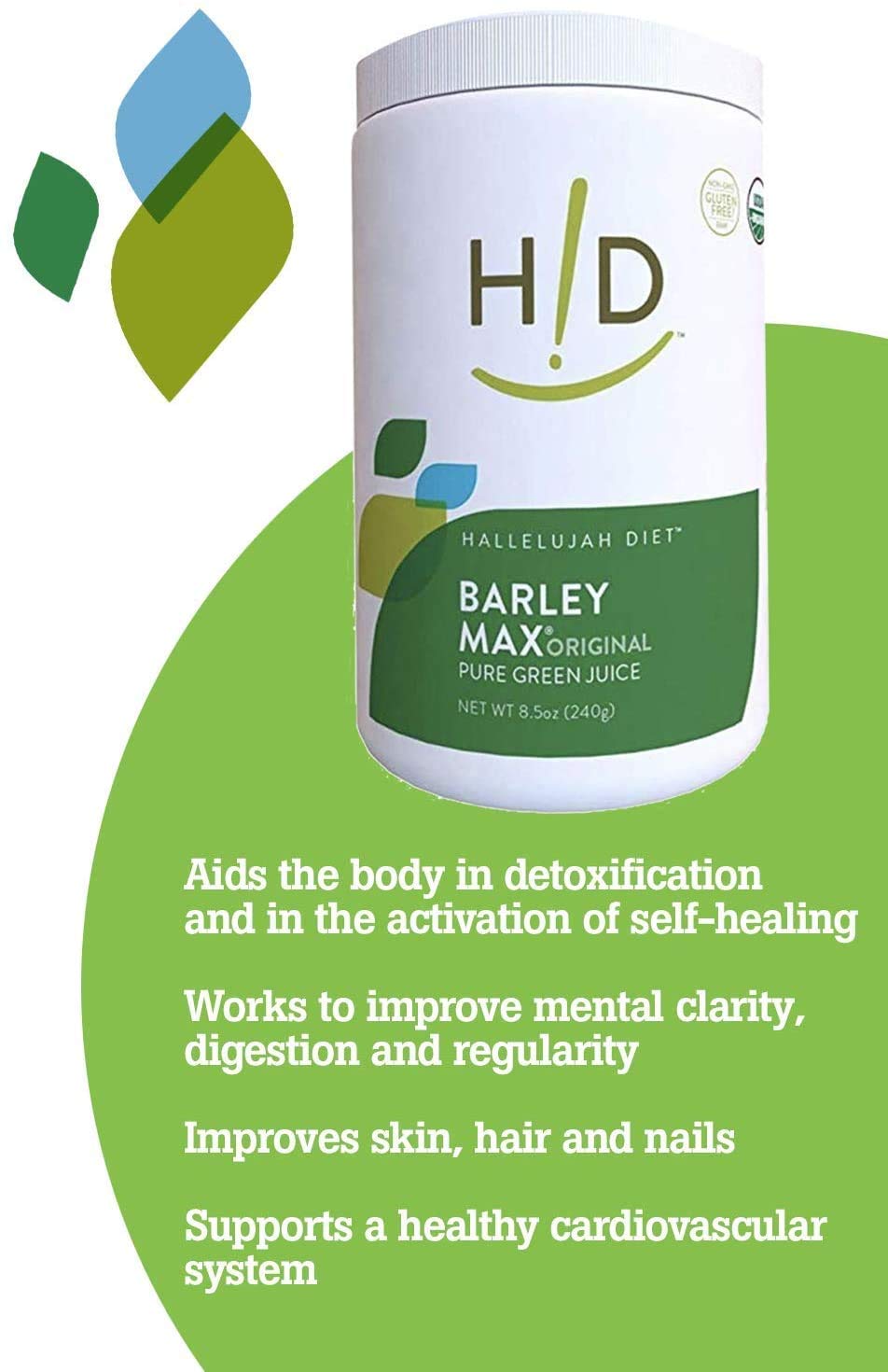 Hallelujah Diet Organic BarleyMax Barley Grass Powder - 8.5 oz - image 3
