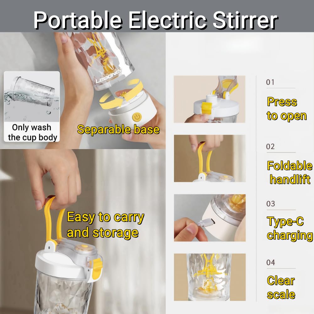 TDXVPB Self Electric Protein Shaker Bottle - 700ml - image 3
