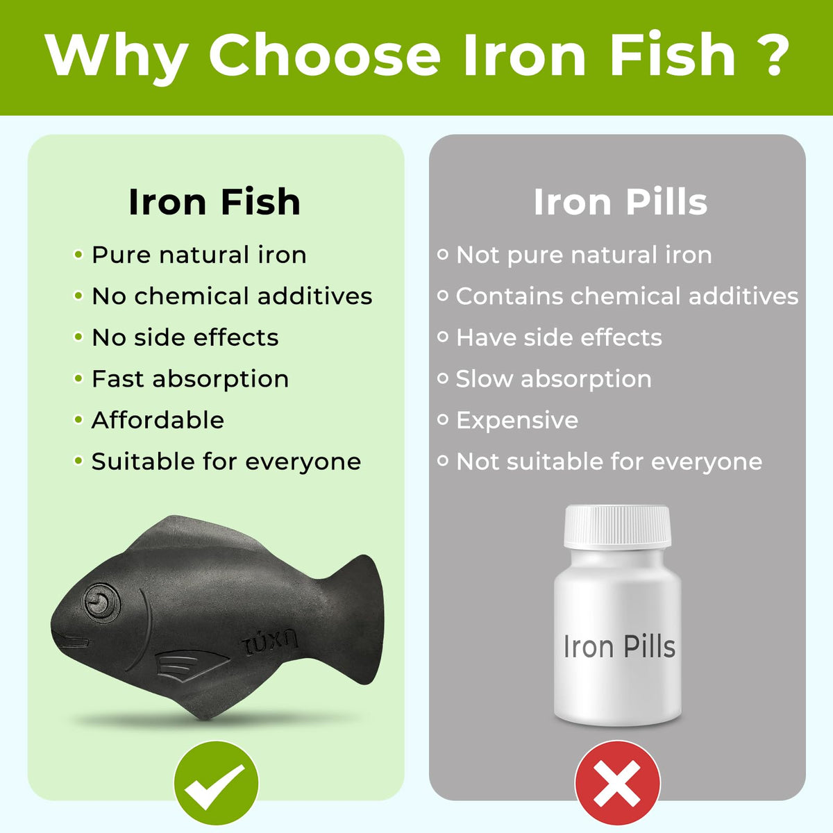 Nano Shield Iron Fish Natural Cooking Tool - 2-Pack - image 3