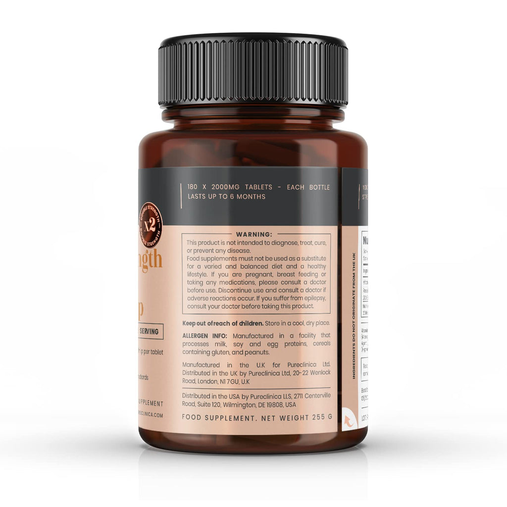 pureclinica Vitamin C with Rosehip 2000mg - 180 Tablets - image 3
