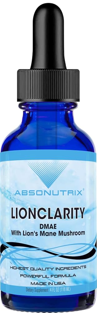Absonutrix LionClarity DMAE with Lion's Mane Mushroom Liquid - 4 FL Oz