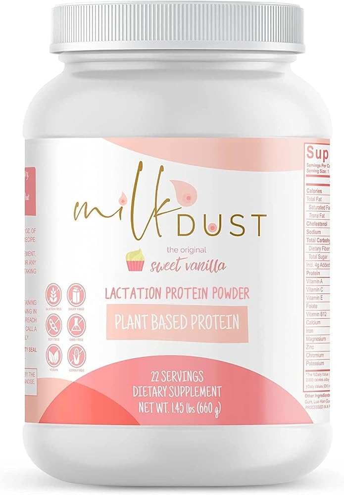 Milk Dust Lactation Protein Powder Vegan Vanilla - 23.02 oz