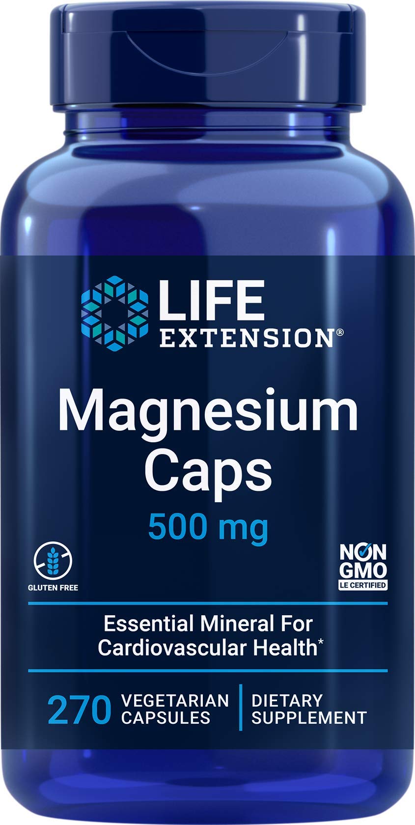 Life Extension Magnesium Caps 500mg - 270 Vegetarian Capsules