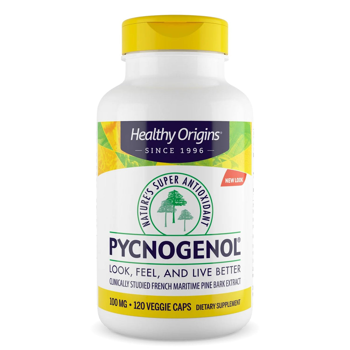 Healthy Origins Pycnogenol Pine Bark 100 mg - 120 Vegetarian Capsules