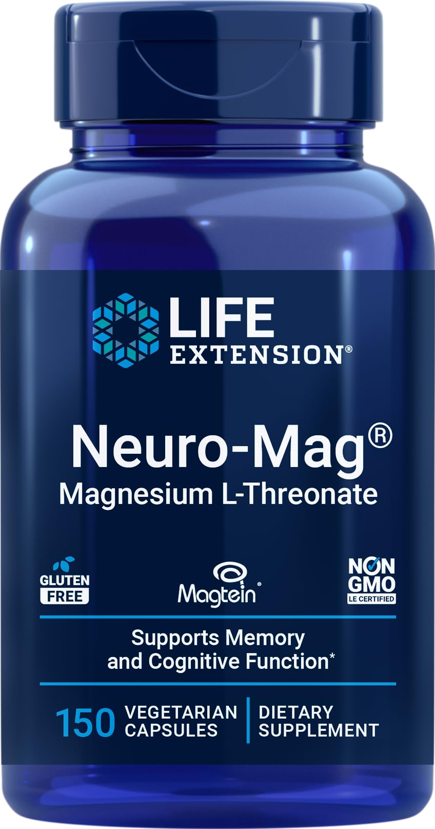 Life Extension Neuro-Mag Magnesium L-Threonate - 150 Vegetarian Capsules