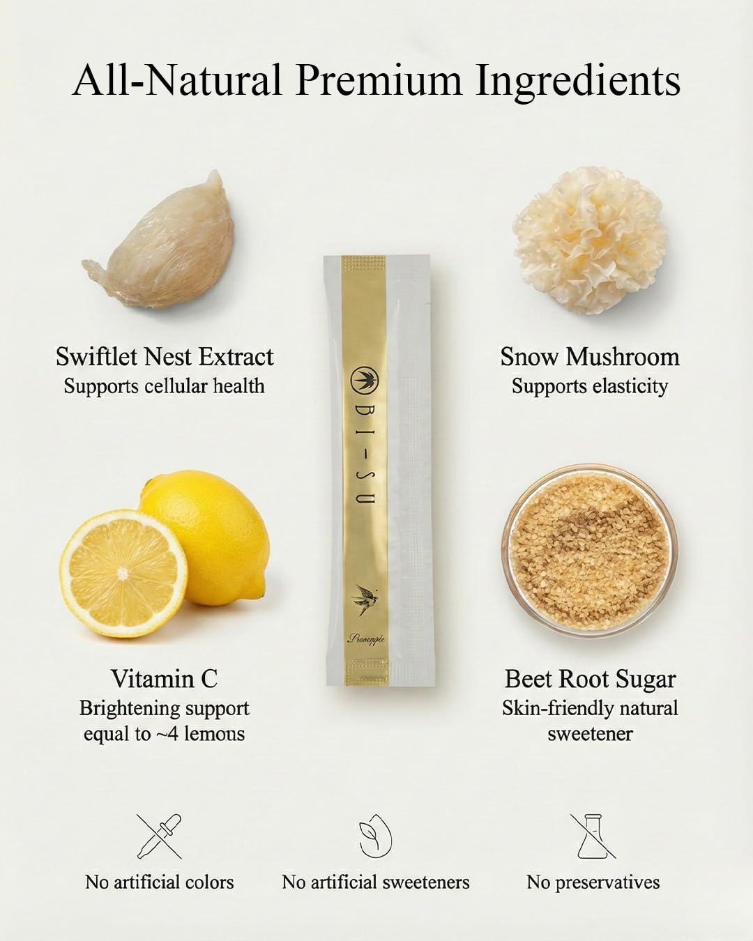 BI-SU Bird's Nest Essence Collagen Jelly Stick with Vitamin C