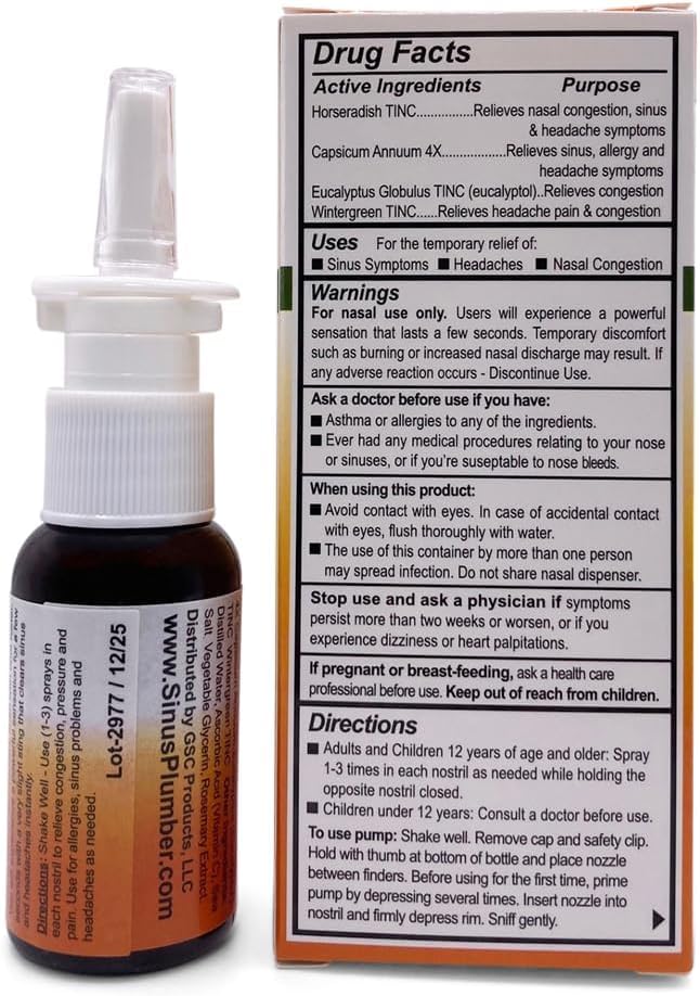 2-Pack of Sinus Plumber Allergy Nasal Spray - The Ultimate Congestion - image 2