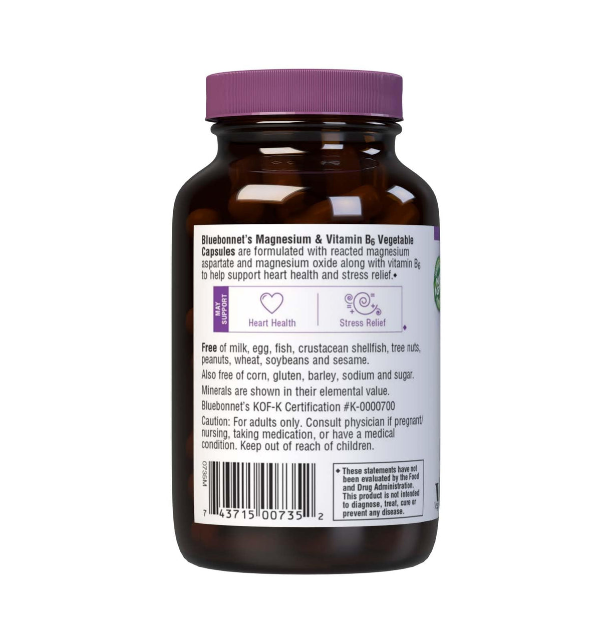 BlueBonnet Magnesium & B6 Complex - 90 Vegetable Capsules - image 3