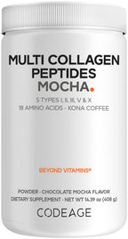 Codeage Multi Collagen Powder Chocolate Mocha Coffee - 14 oz