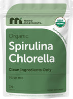 Micro Ingredients Organic Spirulina Chlorella Tablets - 720 Count