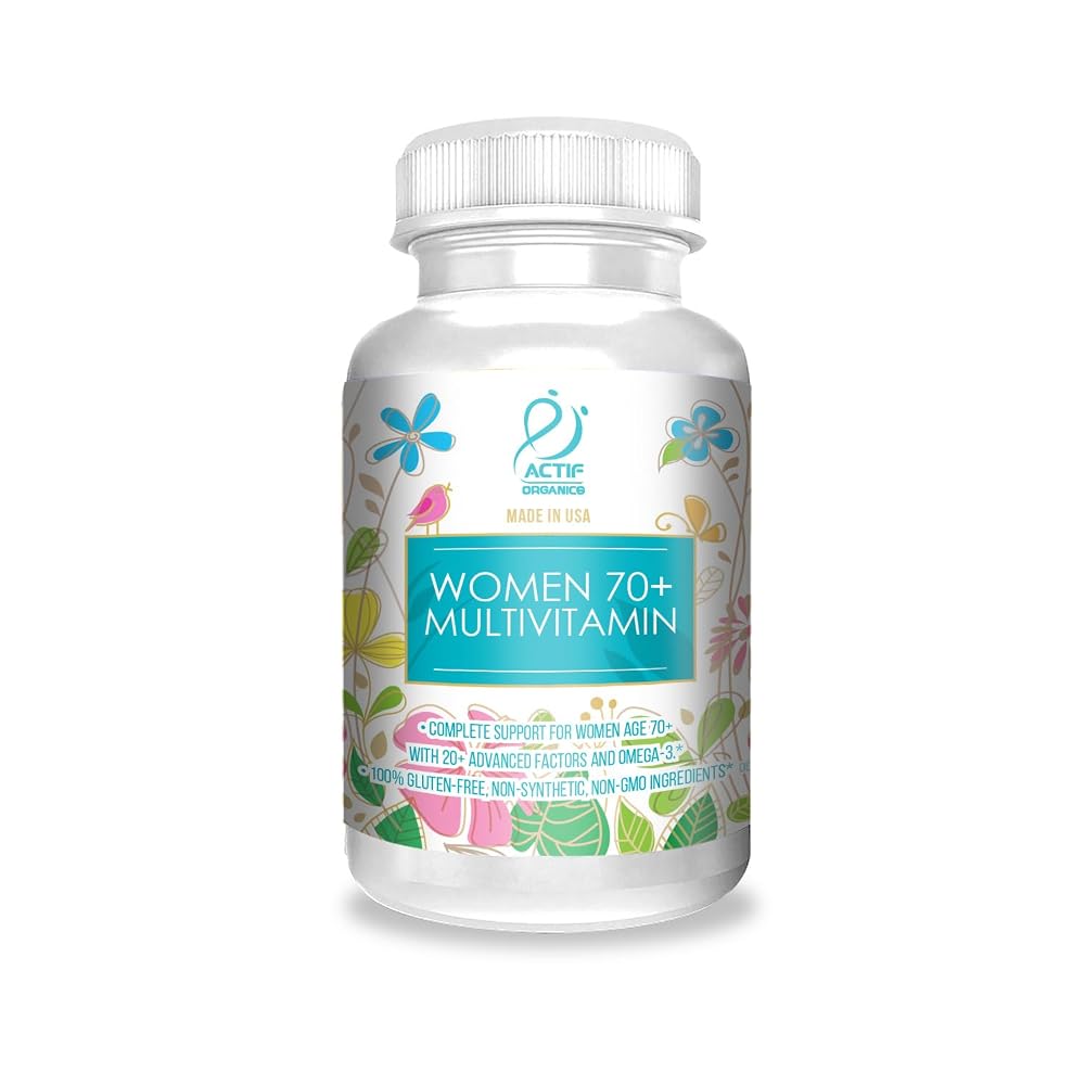 ACTIF Organic Multivitamin for Women Age 70+ - 90 Softgels