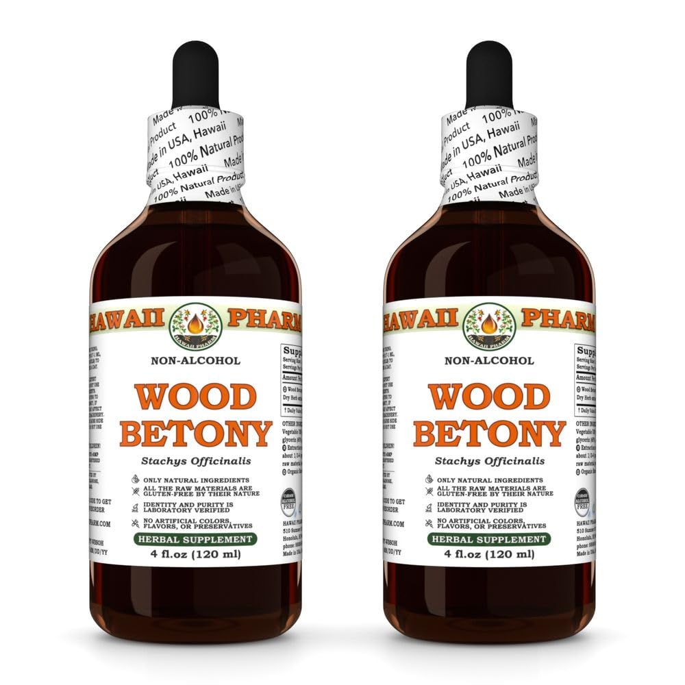 Hawaii Pharm Wood Betony (Stachys officinalis) Herb Alcohol-Free