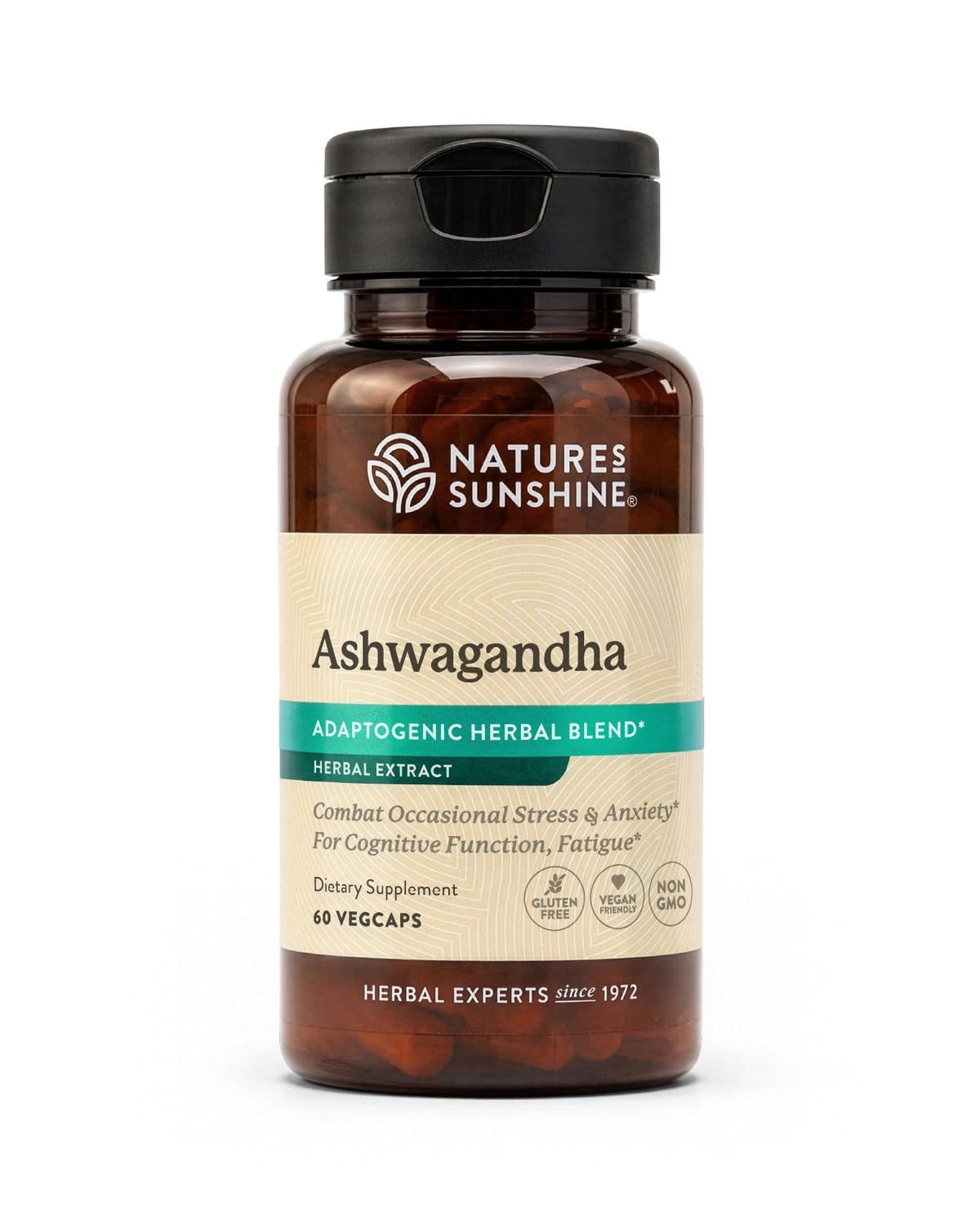 Nature's Sunshine Ashwagandha - 60 Vegetarian Capsules