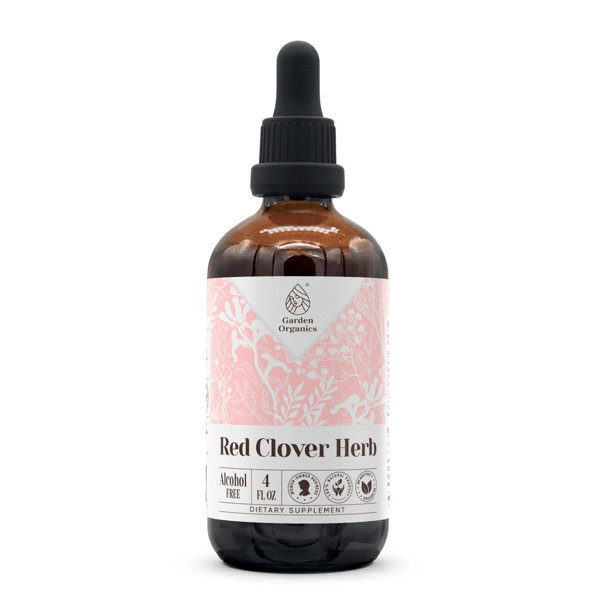Garden Organics Red Clover Herb Alcohol-Free Natural Tincture Extract