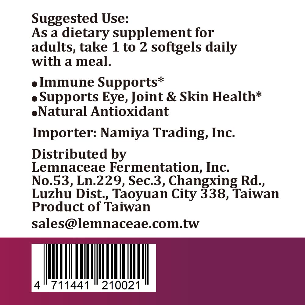 LemnaRed Astaxanthin 6mg Free-Form Softgel - 60 Softgels - image 2