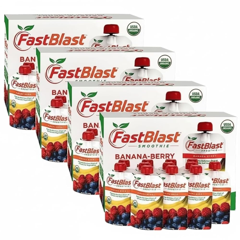 FastBlast Smoothie Pouches Banana Berry-Intermittent Fasting Drink