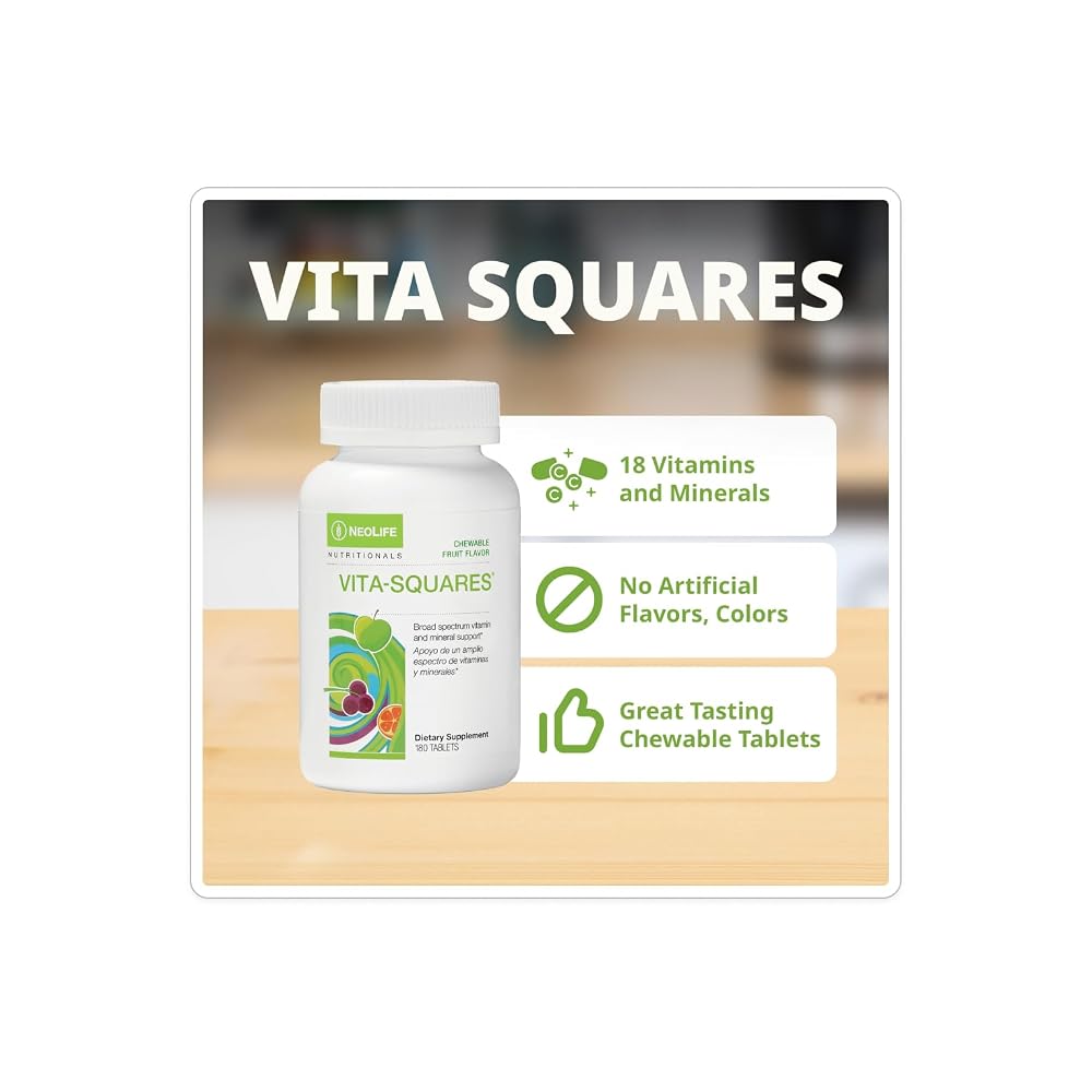 NeoLife Vita-Squares Chewable Multivitamin for Kids - 180 Tablets - image 4